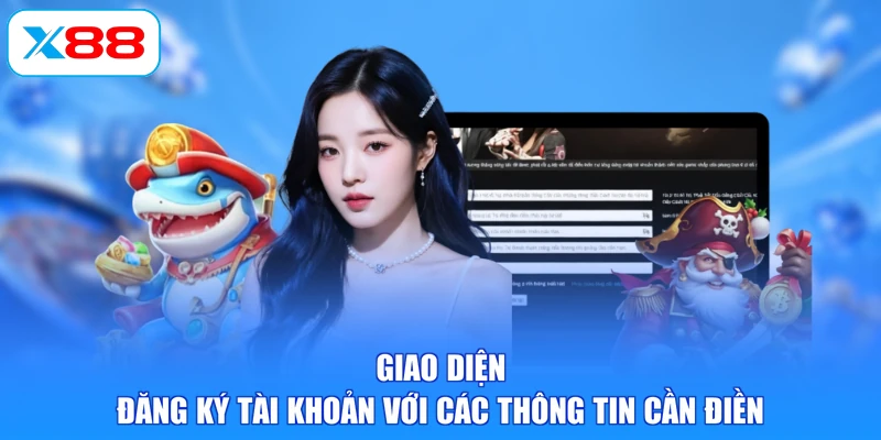 Giao diện đăng ký tài khoản với các thông tin cần điền